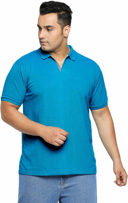 WEAR YOUR OPINION Solid Men Polo Neck Dark Blue T-Shirt