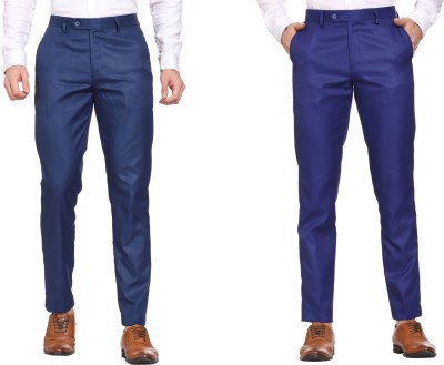 Maleno Slim Fit Men Dark Blue, Blue Trousers