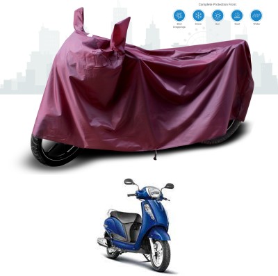 GOSHIV-car and bike accessories Waterproof Two Wheeler Cover for Suzuki(New Access 125, Maroon)