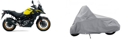 Olive Two Wheeler Cover for Suzuki(V-Strom 650 XT, Silver)