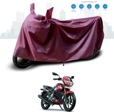 GOSHIV-car and bike accessories Waterproof Two Wheeler Cover for TVS(Flame SR125, Maroon)