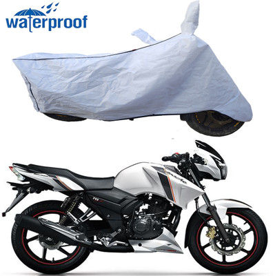 Water Proof Waterproof Two Wheeler Cover for TVS(Apache RTR 160, White)