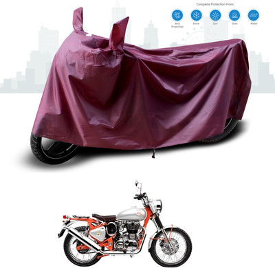 GOSHIV-car and bike accessories Waterproof Two Wheeler Cover for Royal Enfield(Bullet Trials 350, Maroon)