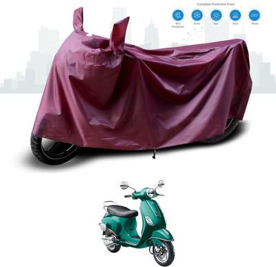 GOSHIV-car and bike accessories Waterproof Two Wheeler Cover for Piaggio(Vespa VXL 150, Maroon)