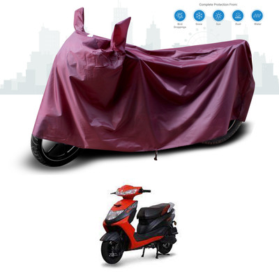 GOSHIV-car and bike accessories Waterproof Two Wheeler Cover for Ampere(Zeal, Maroon)