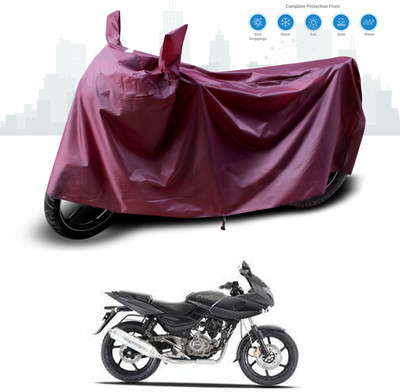 GOSHIV-car and bike accessories Waterproof Two Wheeler Cover for Bajaj(Pulsar 220 DTS-i, Maroon)