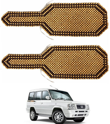 AuTO ADDiCT Wooden Bead Seating Pad For  Tata Sumo(Front Seats Beige, Brown)