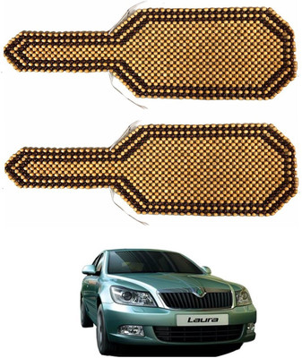 AuTO ADDiCT Wooden Bead Seating Pad For  Skoda Laura(Front Seats Beige, Brown)