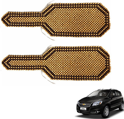 AuTO ADDiCT Wooden Bead Seating Pad For  Chevrolet Sail UVA(Front Seats Beige, Brown)
