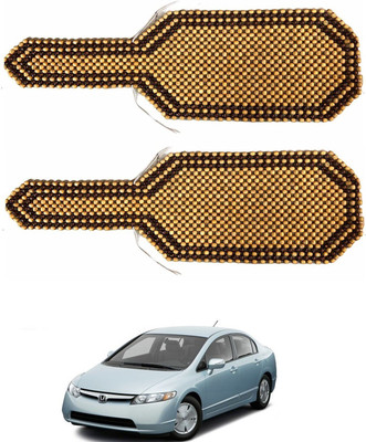 AuTO ADDiCT Wooden Bead Seating Pad For  Honda Civic(Front Seats Beige, Brown)