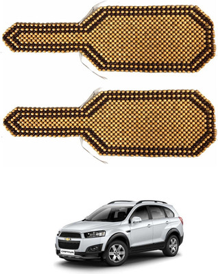 AuTO ADDiCT Wooden Bead Seating Pad For  Chevrolet Captiva(Front Seats Beige, Brown)