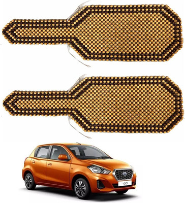 AuTO ADDiCT Wooden Bead Seating Pad For  Datsun Go(Front Seats Beige, Brown)