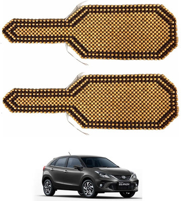 AuTO ADDiCT Wooden Bead Seating Pad For  Toyota Glanza G(Front Seats Beige, Brown)