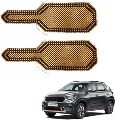 AuTO ADDiCT Wooden Bead Seating Pad For  Kia Seltos GTX Plus AT 1.4(Front Seats Beige, Brown)