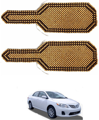 AuTO ADDiCT Wooden Bead Seating Pad For  Toyota Corolla(Front Seats Beige, Brown)