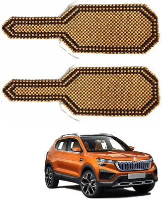AuTO ADDiCT Wooden Bead Seating Pad For  Skoda Yeti Style 4X4(Front Seats Beige, Brown)