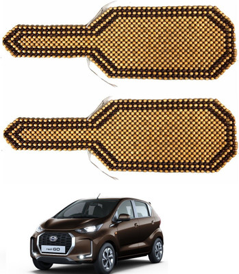 AuTO ADDiCT Wooden Bead Seating Pad For  Datsun Redi GO 1.0 S(Front Seats Beige, Brown)