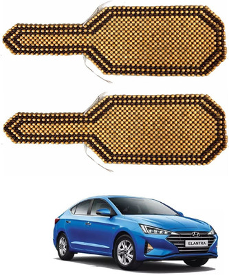 AuTO ADDiCT Wooden Bead Seating Pad For  Hyundai Elantra(Front Seats Beige, Brown)
