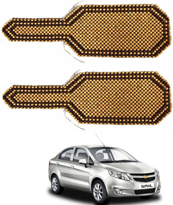 AuTO ADDiCT Wooden Bead Seating Pad For  Chevrolet Sail(Front Seats Beige, Brown)