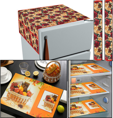 Mee Pra Refrigerator  Cover(Width: 28 cm, Yellow)