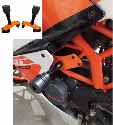Vagary Heavy Frame Sliders with Brackets for KTM RC/Duke - 125, 200, 390 Frame Crash Protector Bike Crash Guard(KTM)