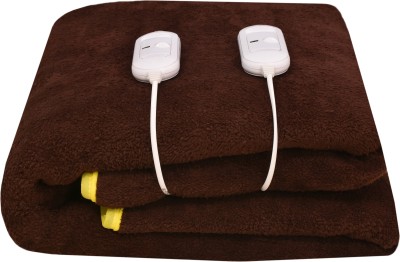ARCOVA HOME Solid Double Electric Blanket for  Heavy Winter(Polyester, Brown)