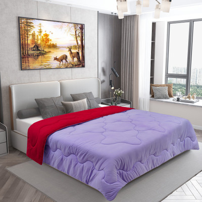 Glassiano Solid Single Comforter for  AC Room(Microfiber, Lilac, Maroon)
