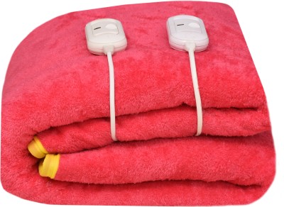 ARCOVA HOME Solid Double Electric Blanket for  Heavy Winter(Polyester, Pink)