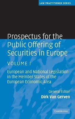 Prospectus for the Public Offering of Securities in Europe(English, Hardcover, unknown)