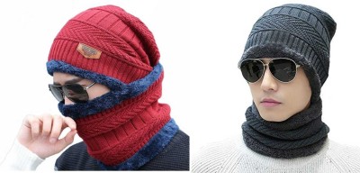 Relicomfort Woven Beanie Cap(Pack of 2)