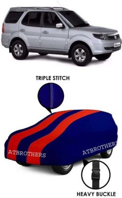 ATBROTHERS Car Cover For Tata Safari, Safari (6 Seater), Safari (7 Seater), Safari 3.0L, Safari DICOR 2.2 EX 4x2 (Without Mirror Pockets)(Blue, Red)