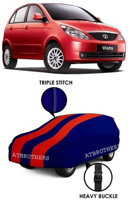 ATBROTHERS Car Cover For Tata Vista, Vista Tech (Without Mirror Pockets)(Blue, Red)