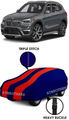 ATBROTHERS Car Cover For BMW X1 (Without Mirror Pockets)(Blue, Red)