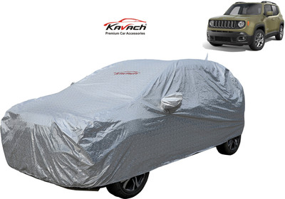 Kavach Car Cover For Jeep Compass (With Mirror Pockets)(Silver)