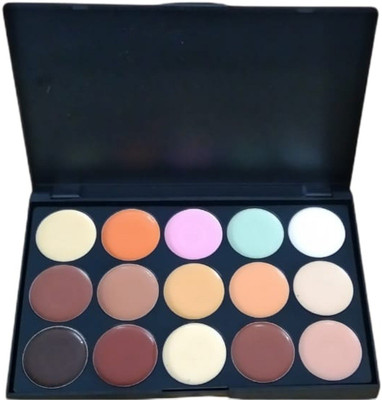 tanvi27 15 COLOR MATTE & CREAMY FINISH WATER PROF & LONG LASTING CONCEALER PALTTE Concealer(MULTI COLOR, 15 g)