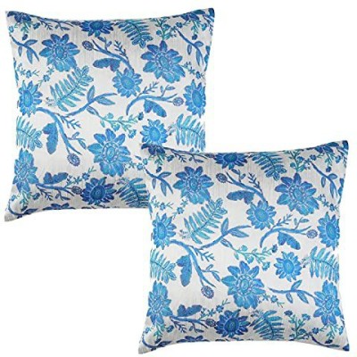 Dhanush International Viscose Cushions Cover(Pack of 2, 40 cm*40 cm, Blue)