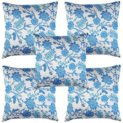 Dhanush International Viscose Cushions Cover(Pack of 5, 40 cm*40 cm, Blue)