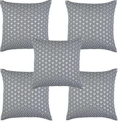 Dhanush International Cotton Cushions Cover(Pack of 5, 30 cm*30 cm, Grey)