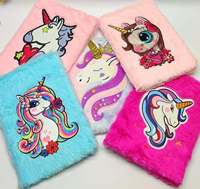 Tera13 unicorn A5 Diary ruled 70 Pages(Multicolor)