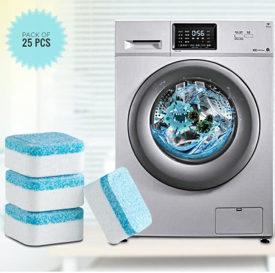 VILEZA Washing Machine Cleaner | Effervescent Tablet for All Company’s Front and Top Load Machine, Tub & Drum Stain Remover Washer, Dishwashing Detergent | Descaling Powder for Washing Machine Deep Cleaner ( PACK OF 25PCS ) Dishwashing Detergent(250 g)