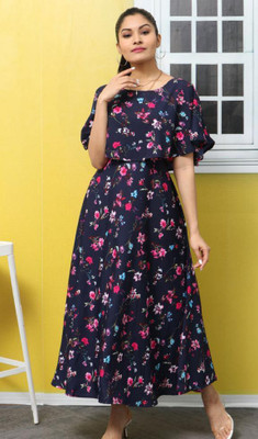 NAKSH ENTERPRISES Flared/A-line Gown(Multicolor)