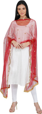SNEHPRABHA Net Embroidered Women Dupatta
