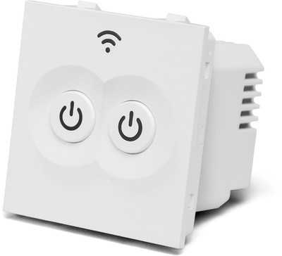 TATA POWER EZ HOME Wifi Smart Switch 5A 2 Channel,Modular Home Automation Product, Track PowerUsage Smart Switch (White)