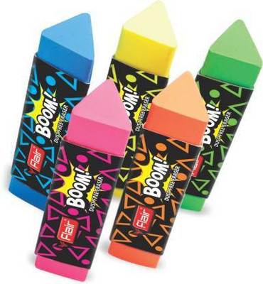 FLAIR Creative Boom Non-Toxic Eraser (Multicolor) Eraser(Set of 30, Multicolor)