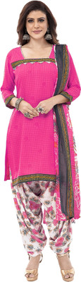 Jevi Prints Crepe Floral Print Salwar Suit Material