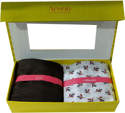 Arvind Cotton Blend Printed Shirt & Trouser Fabric
