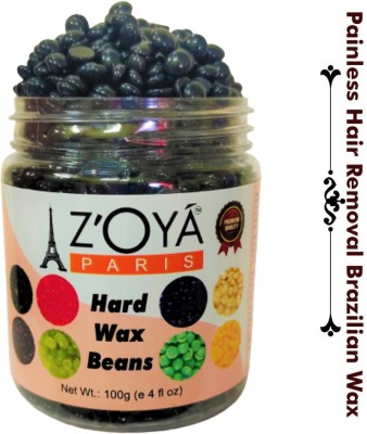 ZOYA PARIS For hair removal on all body parts. (1 PACK) (BLACK)Brazilian Hair Removal Depilatory Hard Wax Beans for Face, Arm, Legs Underarm, Pubic, Bikini, Upper Lips. Wax(100 g)