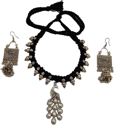 JDDCART Alloy Black, Silver Jewellery Set(Pack of 1)