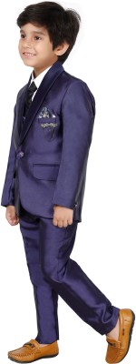 DKGF FASHION Boys Party(Festive) Shirt Pant(Purple)