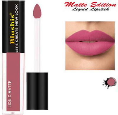 BLUSHIS High Defination Smudge proof Waterproof Long lasting Liquid matte Lipstick Non Transfer Matte Melt Mini Liquid Lip Colour Bright plum(Dusty Blush, 3.5 ml)